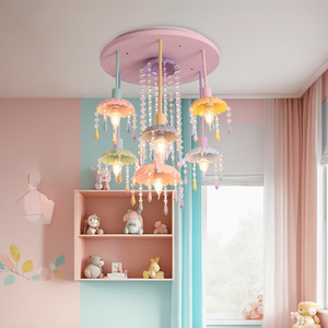Sáng Tạo Pha Lê Vương Miện Đèn Chùm Cho Trẻ Em Của & Công Chúa Phòng Ấm Màu Hồng Ánh Sáng Trần Cho Cô Gái Của Phòng Ngủ - Product Image 2