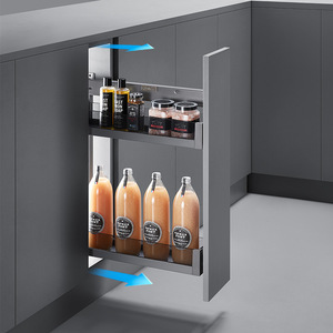 Unihopper Phantom Cabinet Condiment <b>Pull</b>-out Basket Glass Durable <b>Light</b> Luxury Narrow Edge - Product Image 2