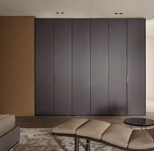 Armoire moderne autoportante compte-gouttes mural armoire intégrée chambre à coucher placard armoire en bois armoires système de porte coulissante - Product Image 6