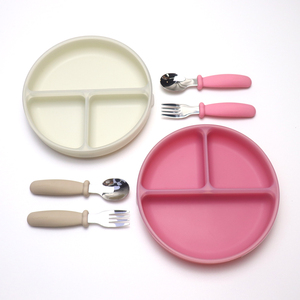 Chất lỏng Silicone bé ăn thiết lập với hút và nắp, cấp thực phẩm chất lỏng Silicone Bát tấm thìa CPC FDA EN71 - Product Image 3