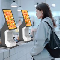 Machine de paiement interactive pour centre commercial / Kiosque de commande de menu pour restaurant de restauration rapide, kiosque de paiement en libre-service