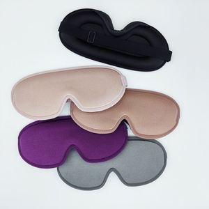 หน้ากากปิดตาผ้าซาตินปรับได้ ใช้ซ้ำได้ พิมพ์โลโก้ได้ สำหรับการเดินทาง - Product Image 2
