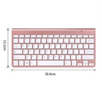 Kit de Mini Ratón y Teclado Inalámbrico Ultrafino 2.4G USB 1200 DPI Resistente al Agua para Gaming en Laptop/Escritorio