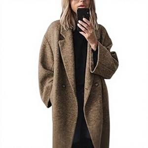 Abrigo de Lana para Mujer, Invierno 2026, con Logotipo Personalizado, Abrigo Largo y Cálido, Chaqueta Elegante para Dama - Product Image 1