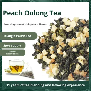 Té de Alfalfa con Sabor a Melocotón y Oolong, Infusión de Frutas Sueltas 100% Natural, Hierbas de Primera Calidad, Bolsitas Piramidales a Granel, Té Saludable - Product Image 6