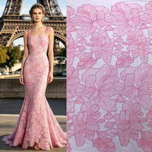 Tessuto di Lusso 4034 di Alta Qualità, Pizzo 3D con Perle per Abiti da Cerimonia Asoebi Aso Oke, Tessuto Francese per Abiti da Donna, Bianco, per Cucire, per Compleanni, Spedizione Mondiale - Product Image 1