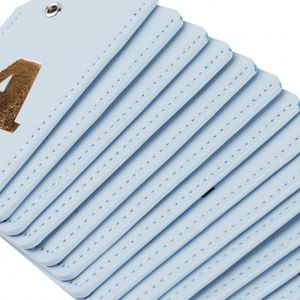 Etiqueta de Identificación de Cuero PU de Alta Calidad, Linda, Impermeable, Antipérdida, con Letra Azul, Venta al Por Mayor, Personalizable para Promoción - Product Image 2