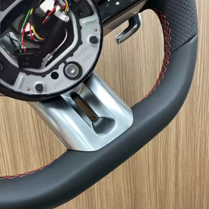 Volante de cuero para <span class=keywords><strong>Mercedes</strong></span> Benz W205 Compatible con modelos W212 W463 W222 C180 C200 C250 C300 C43 C63 AMG - Product Image 3