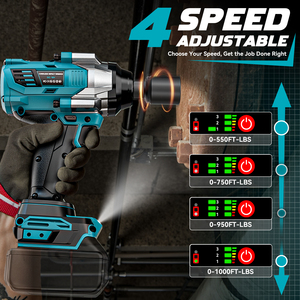 <span class=keywords><strong>Llave</strong></span> <span class=keywords><strong>de</strong></span> <span class=keywords><strong>Impacto</strong></span> Inalámbrica <span class=keywords><strong>de</strong></span> Alta Resistencia <span class=keywords><strong>de</strong></span> 1/2 Pulgada, 1100N.m, 20V, Sin Escobillas, <span class=keywords><strong>3</strong></span> Velocidades, con LED para Talleres <span class=keywords><strong>de</strong></span> Neumáticos y Mantenimiento <span class=keywords><strong>de</strong></span> Flotas - Product Image 3