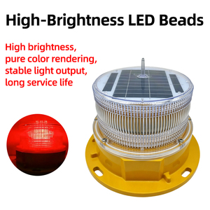 Pequeñas luces LED solares IP65 de alta intensidad para boyas y balizas de navegación, ideales para marcas laterales/de inundación/de puente/de silbato/de costa - Product Image 4
