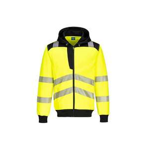 PORTWEST - PW327YBR5XL PW3 Sweat à capuche zippé haute visibilité Jaune/Noir-EAN 5036108386239 HI-VIS WORKWEAR - Product Image 1
