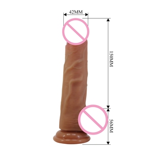 Dildo de Silicona PRETTY LOVE al por Mayor, Fuerte Ventosa, Impermeable, Portátil, Sensación Realista, Textura Clara, Masturbación - Product Image 5