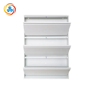 Armoire à chaussures contemporaine en acier mince pour la maison, meuble élégant pour salon avec rangement pour appartements - Product Image 4
