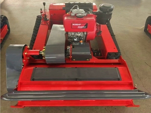 Cortacésped de pista de goma Robot de control remoto Cortacésped de giro cero Control remoto ilimitado y operación de botón seguro dual - Product Image 3