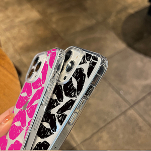 Moda Nuevo estilo a prueba de golpes Cute Lady <span class=keywords><strong>Kiss</strong></span> Lips Design Clear PC TPU Phone Case para iPhone - Product Image 3