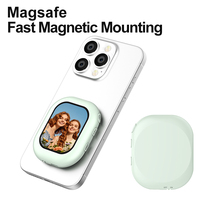 Mini écran magnétique pour téléphone portable, écran de visualisation pour selfie 90x51mm, mise en miroir de l'écran, télécommande, objectif de caméra arrière, projecteur selfie ABS