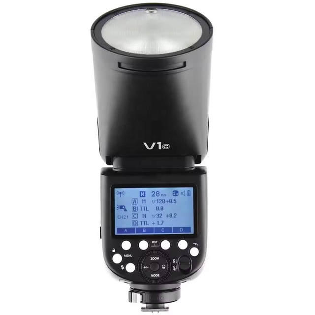 Godox V1-C Flash for Canon Camera 76Ws 2.4G TTL Round Head Flash Speedlight 1/8000 HSS V1-N