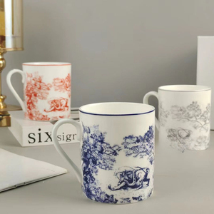 European 2024 New Jungle Tiger Series Ceramic <b>Mug</b> Gift <b>Box</b> Fresh Ins Style Coffee Cup - Product Image 4