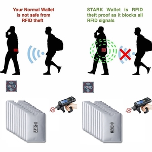 Portefeuille en métal aluminium <span class=keywords><strong>anti</strong></span>-RFID <span class=keywords><strong>anti</strong></span>-<span class=keywords><strong>NFC</strong></span> avec porte-cartes bancaires, étui pour <span class=keywords><strong>carte</strong></span> d'identité, protection contre les lecteurs RFID/<span class=keywords><strong>NFC</strong></span>, bloqueur/couvercle/boîte - Product Image 2