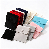 Bolsa de Terciopelo con Cierre a Presión para Joyería, Anillos, Almacenamiento de Viaje, Embalaje de Regalo, Embalaje de Regalo de Boda, Personalizado OEM