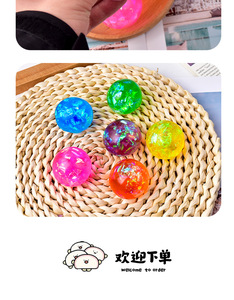 ลูกบอลบีบสีรุ้งเหลือบมุกใส TPR ของเล่นบีบคลายเครียด ของชำร่วยงานปาร์ตี้ ขายส่ง - Product Image 6