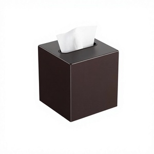 Cubierta de caja de pañuelos de Metal, soporte de pañuelos cuadrado, decoración moderna, servilletero Facial para encimera de baño, sala de estar y dormitorio - Product Image 1
