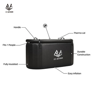 Baignoire de récupération sportive gonflable sur mesure pour adultes, bain froid carré pour fitness / 3 modèles populaires - Product Image 3