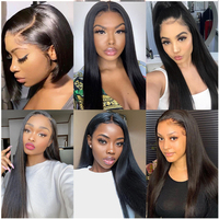 Extensions de cheveux humains vierges Remy de couleur naturelle noire droite bon marché en gros Importations chinoises Lots pour femmes noires