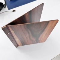 Porta Menús de Madera Personalizado, Carpeta de Menús en Formato de Libro para Cafetería, Bar, Restaurante, Hotel, Suministros para Restaurantes