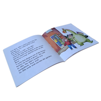 Funda blanda personalizada para niños, libro de lectura de historia en inglés, impresión barata
