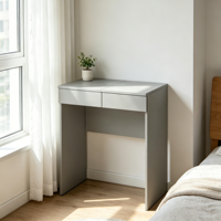 Table de maquillage portable et pliable avec miroir et tiroirs - Compacte et idéale pour les voyages