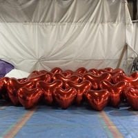 Ballon sphérique flottant géant irisé brillant, boule miroir gonflable avec matériau PVC laser réutilisable pour la décoration d'événements
