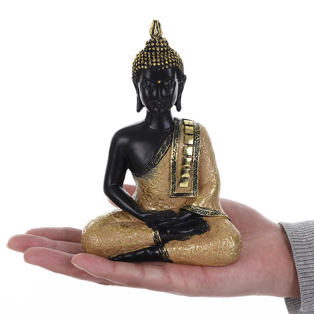 ミニ樹脂タイ仏像アミタバ仏像芸術彫刻ポリレジンヒンドゥー神像家の