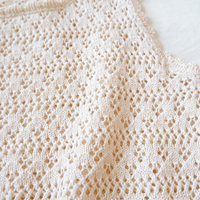 Pull en coton fin tricoté unisexe pour bébé et tout-petit, sans manches, avec bordure en fourrure, respirant et écologique, idéal pour l'été