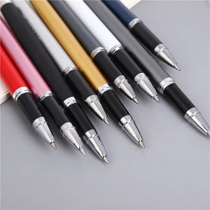 Penna Gel in metallo personalizzata penna a inchiostro nero elegante e resistente penna a sfera in metallo con cappuccio liscia per scrivere forniture di cancelleria per ufficio - Product Image 5