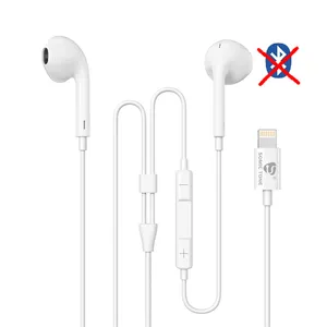 Original Earbuds Wired Headphone Bass Stereo Lig-htning Earphone with Microphone Volume Control for iPhone ios 15