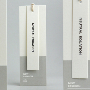 Бирки для одежды прямоугольные бумажные бирки с индивидуальным логотипом двухслойные бирки для одежды и этикетки - Product Image 3