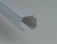 Rail de rideau long en alliage d'aluminium robuste de petite taille avec glissières en S – Tringles à rideaux haut de gamme pour baptême