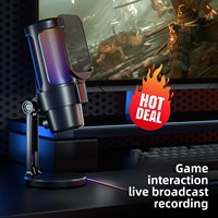 Mikrofon Kondensor USB Nirkabel GAM-M8 Pola Kardioid 30Hz-15kHz Plug and Play Peredam Kebisingan High Fidelity untuk PC Gaming Live