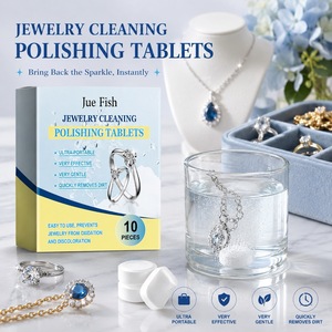 Tablettes de nettoyage et de polissage pour bijoux, portables, en acier inoxydable, pour bagues, bracelets en argent, 10 pièces - Product Image 2