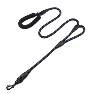 Tactical Heavy-Duty Nylon <strong>Dog</strong> Leash <strong>Double</strong> Handle Reflective Multifunctional Training <strong>Lead</strong> for Medium Large <strong>Dogs</strong> with Buckle - Product Image 4