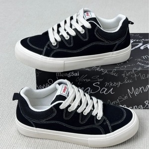 Zapatillas de invierno para hombre, informales, versátiles, a la moda, con cordones, que aumentan la altura, color rojo vino, diseño exclusivo estilo Instagram, estilo skate americano. - Product Image 3