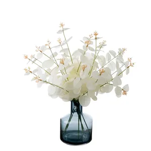MW85506 가짜 꽃 중국 공급 업체 실크 인공 유칼립투스 줄기 식물 준비 홈 웨딩 장식 파티 데코