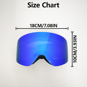 Lunettes <span class=keywords><strong>de</strong></span> sport FBFU pour le ski, double lentille, anti-buée, protection UV400, vue large, compatibles OTG, monture sans cadre, lentille PC, noir et blanc - Product Image 3