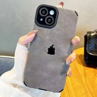 Étui de téléphone souple en cuir PU TPU de luxe BAILI Factory pour iPhone 16E 13 Mini 11 ProMax 8 Plus, protection antichoc en cuir d'agneau