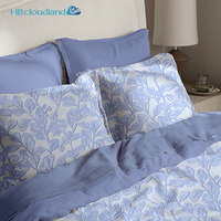 Ensemble de couette en polyester géométrique d'hiver de luxe Cloudland Frete, 3 pièces, taille King/Queen, couleur et logo personnalisables, respectueux de l'environnement