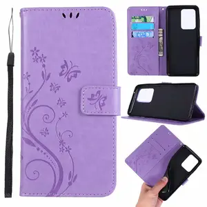 Jmax-funda de teléfono de cuero con relieve de mariposa y flores para HUAWEI Honor 5, 6, 7, 8, 9, 10, 20, 30, 50, 60, A, C, N, I, X, SE, Lite Pro Plus