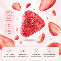Fraises entières lyophilisées en vrac OEM, croustillantes, naturelles, acidulées, collation saine sans sucre ajouté, emballage sous vide, fruits 10kg