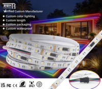 Tira de Luz LED Direccionable para Paisajes DMX512 5050RGBW 60LEDs/m 12V/24V Epistar Flexible Programable con Control Remoto IP65 3 Años de Garantía