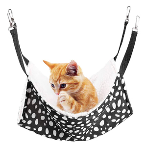 Commercio all'ingrosso a forma <span class=keywords><strong>di</strong></span> rettangolo in morbido <span class=keywords><strong>cotone</strong></span> Pet gabbia amaca peluche letto invernale per gatti e furetti con motivo a strisce Pet Sucker - Product Image 2